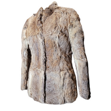 Load image into Gallery viewer, VINTAGE RABBIT FUR JACKET COAT LUCILLE GOLDEN FUR COATS
