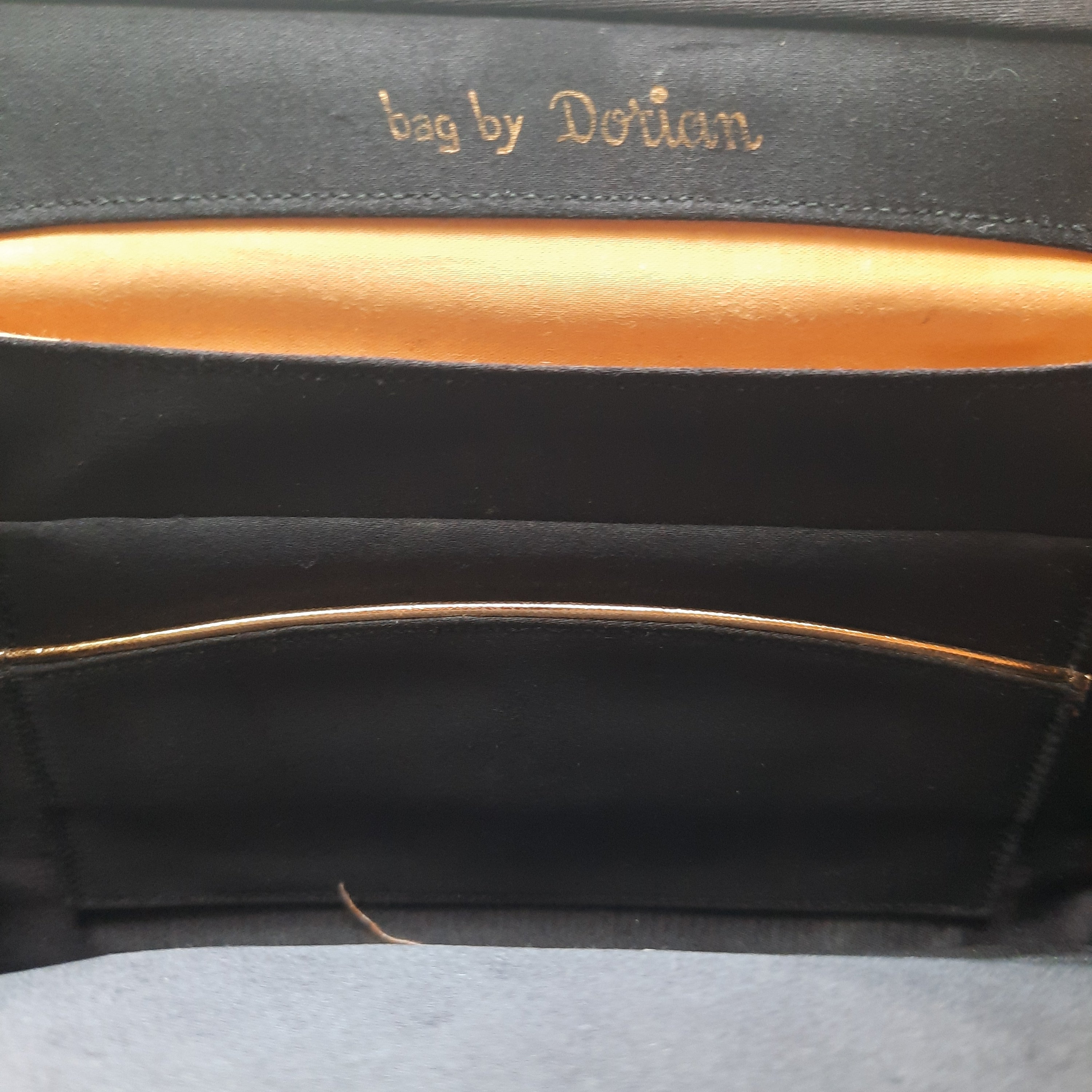 Vintage Black Calfskin Handbag newest by Dorian