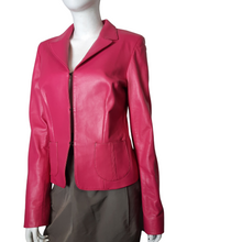 Load image into Gallery viewer, Pink Leather Blazer Jacket Size M
