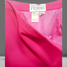 Load image into Gallery viewer, 90s Hot Pink Vintage Gianfranco Ferre Hot Pink Wool Pencil Skirt size S
