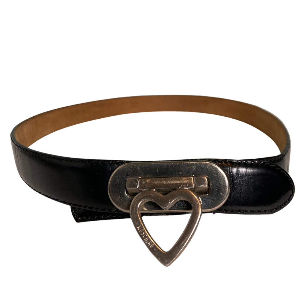 Vintage Moschino Heart Buckle Belt